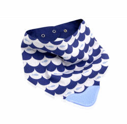 BabyJem Baveta BabyJem tip bandana cu jucarie dentitie (Culoare: Indigo) Bavata