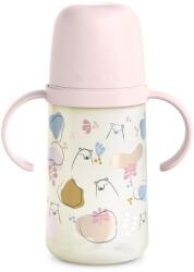 Suavinex Cana cu muștiuc din silicon, 270 ml, Bears, roz, Suavinex