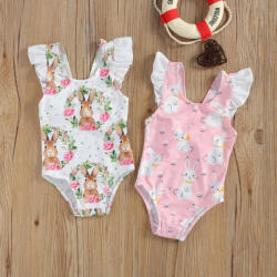 drool Costum de baie Iepurasi Drool (Culoare: Alb, Marime: 80)
