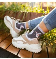Steven Sosete cu model papagal - Steven S099-558 (Culoare: Gri, Marime: 35-37) (24811)