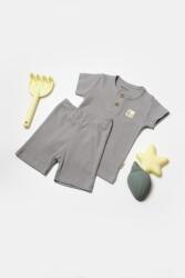 BabyCosy Set tricou cu pantaloni Bamboo, gri, BabyCosy, 50%bumbac+50% bambus (Marime: 6-9 luni)