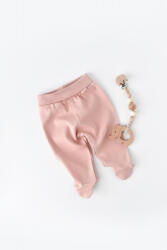 BabyCosy Pantaloni cu Botosei - Bumbac organic Roz pudra BabyCosy (Marime: 6-9 luni)