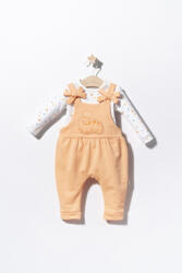 Tongs baby Set salopeta cu bluzita pentru bebelusi Cats, Tongs baby (Marime: 3-6 Luni, Culoare: Somon)