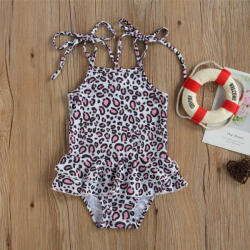 drool Costum de baie cu volan si bretelute Drool (Marime: 130, Model: Pete roz)