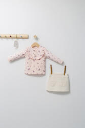 Tongs baby Set elegant cu fustita si bluzita pentru bebelusi Paris Love, Tongs baby (Culoare: Somon, Marime: 9-12 luni)