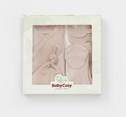BabyCosy Cutie 4 piese pentru nou nascut - 100% bumbac organic - Mink, BabyCosy