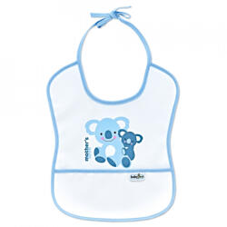 BabyJem Baveta impermebila pentru copii BabyJem Small (Culoare: Bleu) - drool Bavata