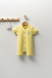 Tongs baby Salopeta cu maneca scurta nou nascut, Tongs baby (Culoare: Galben, Marime: 3-6 Luni)