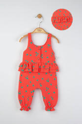 Tongs baby Salopeta de vara din muselina pentru bebelusi Natural, Tongs baby (Marime: 6-9 luni, Culoare: Corai)