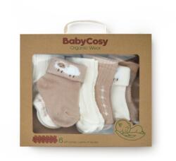 BabyCosy Set 6 perechi ciorapi nou-născut, bej, BabyCosy (Marime: 12-24 luni)