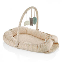 BabyJem Salteluta BabyNest cu bara jucarii Between parents (Culoare: Somon)