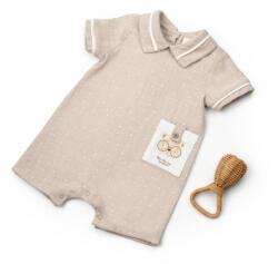 BabyCosy Salopeta cu guler TeddyBear, BabyCosy, 100% bumbac organic (Marime: 9-12 luni)