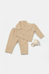 BabyCosy Set bluza cu nasturi si pantaloni , Winter muselin- Apricot, BabyCosy (Marime: 12-18 Luni)