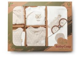 BabyCosy Set de 10 piese pentru nou nascut, 100% bumbac organic, TeddyBear, BabyCosy