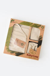BabyCosy Set de 5 piese pentru nou nascut - 100% bumbac organic - Crem, BabyCosy