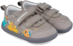 Garvalin Tenisi din piele pentru copii Garvalin, monstruleti, gri (Marime: 24 (14, 8-15, 4 cm))