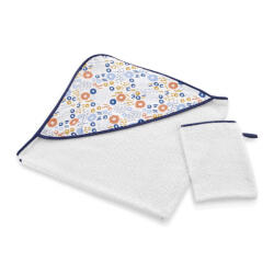 BabyJem Set prosop si manusa de baie 72x72 cm BabyJem (Model: Inele colorate) - drool