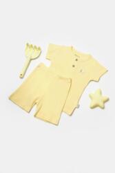 BabyCosy Set tricou cu pantaloni Bamboo, galben, BabyCosy, 50%bumbac+50% bambus (Marime: 18-24 Luni)