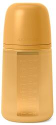 Suavinex Biberon din silicon, 240ml, Colour Essence SX Pro debit mediu, galben muștar
