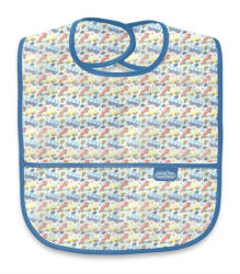 BabyJem Baveta cu 2 fete si buzunar , BabyJem, 24x35 cm (Culoare: Bleu) Bavata