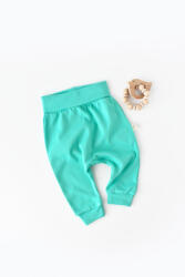 BabyCosy Pantaloni Bebe Unisex din bumbac organic Turcoaz BabyCosy (Marime: 12-18 Luni)