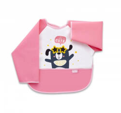 BabyJem Baveta cu maneci si buzunar BabyJem Polly Bib (Culoare: Roz) - drool Bavata