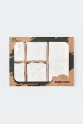 BabyCosy Set de 10 piese pentru nou nascut - 100% bumbac organic - Ecru cu buline, BabyCosy