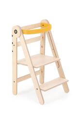 MamaToyz Turn de invatare pliabil MamaToyz Learning Tower din lemn, Galben