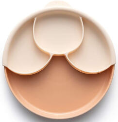 Miniware Set diversificare hrana bebelusi Miniware Healthy Meal, 100% din materiale naturale biodegradabile, 3 piese, Toffee/Peach Set pentru masa bebelusi