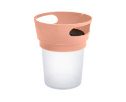 BabyJem Recipient pentru gustrari cu capac, BabyJem (Culoare: Roz piersica) Set pentru masa bebelusi