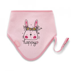 BabyJem Baveta cu suport pentru suzeta Triangle BabyJem (Culoare: Roz) Bavata