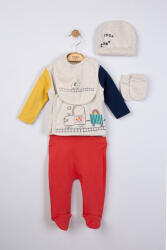 Tongs baby Setul 5 piese nou nascut Choo Choo, Tongs baby (Culoare: Rosu)