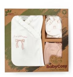 BabyCosy Set de 5 piese pentru nou nascut, Bow, powder, BabyCosy