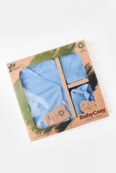 BabyCosy Set de 5 piese pentru nou nascut - 100% bumbac organic - Bleu, BabyCosy