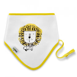 BabyJem Baveta cu suport pentru suzeta Triangle BabyJem (Culoare: Alb) - drool Bavata
