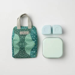 Miniware Set geanta termoizolanta Mealtote cu cutie Grow bento, Miniware Ready Go! Bento, 4 piese, Prickly Pear Set pentru masa bebelusi