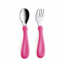 BabyJem Set tacamuri din inox pentru copii BabyJem (Culoare: Roz) Set pentru masa bebelusi