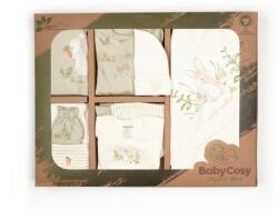 BabyCosy Set de 10 piese pentru nou nascut, 100% bumbac organic, Rabbit, BabyCosy