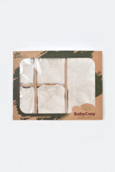 BabyCosy Set de 10 piese pentru nou nascut - 100% bumbac organic - Crem cu buline, BabyCosy
