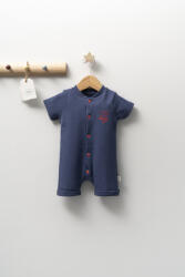 Tongs baby Salopeta cu maneca scurta nou nascut, Tongs baby (Culoare: Bleumarine, Marime: 3-6 Luni)