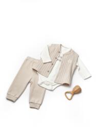 BabyCosy Set 3 piese: body, pantaloni si vestuta TeddyBear, BabyCosy, 100% bumbac (Marime: 9-12 luni)