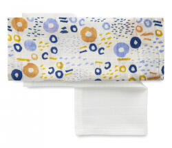 BabyJem Set 4 prosopele din muselina 25x29 cm BabyJem (Model: Inele colorate)