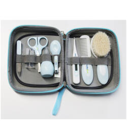 BabyJem Set ingrijire unghii bebelusi cu 9 piese BabyJem Grooming Set (Culoare: Bleu)