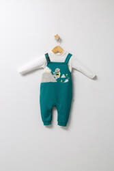 Tongs baby Set cu salopeta si bluzita pentru bebelusi Mountain, Tongs baby (Culoare: Verde, Marime: 3-6 Luni)