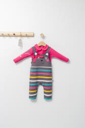 Tongs baby Set salopeta cu bluzita pentru bebelusi Colorful autum, Tongs baby (Culoare: Gri, Marime: 6-9 luni)