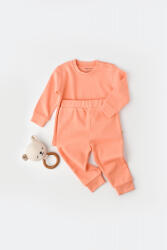 BabyCosy Set bluzita cu maneca lunga si pantaloni lungi - bumbac organic 100% - Roz, BabyCosy (Marime: 12-18 Luni)