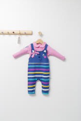Tongs baby Set salopeta cu bluzita pentru bebelusi Colorful autum, Tongs baby (Culoare: Albastru, Marime: 3-6 Luni)