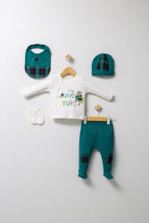 Tongs baby Set de 5 piese pentru nou nascut baietel Mountain, Tongs baby, 0-3 luni (Culoare: Verde)