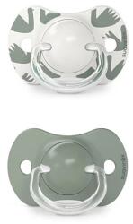 Suavinex Suzetă fiziologică SX Pro din silicon, 2 buc 6-18 luni măslinie A walk in the park