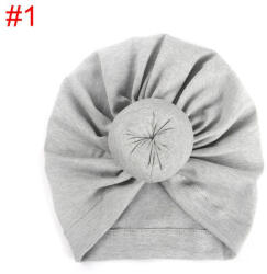 drool Turban bebelusi din bumbac Drool (Culoare: Gri)